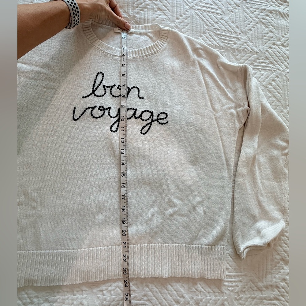Women’s Workshop Republic Clothing Cream 'Bon Voyage' Crewneck Sweater - Picture 6 of 6